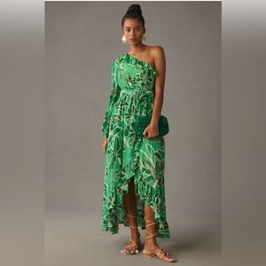 Farm Rio x Anthropologie Printed One Shouldwr Ruffle Dress